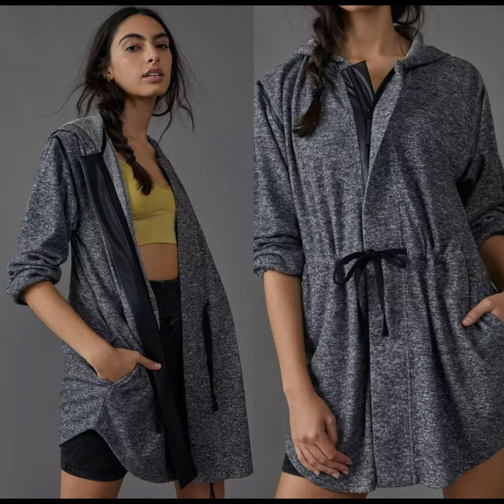 Anthropologie Dolan Heather’s gray hooded jacket small